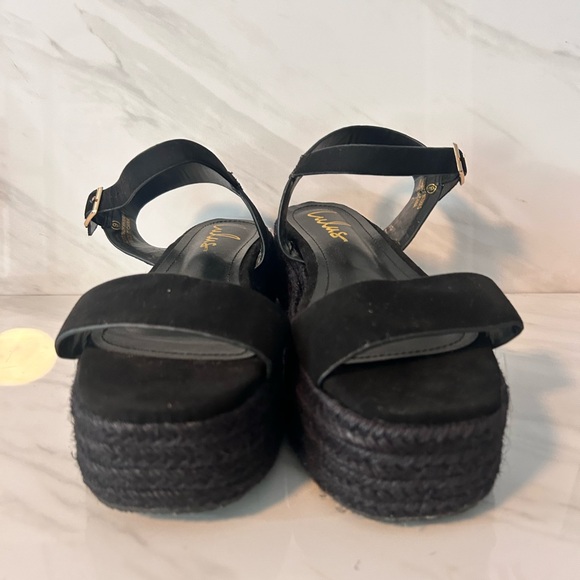 Lulus Espadrilles Sandals Black Platform Size 9 Ankle Strap Adjustable - Picture 3 of 13